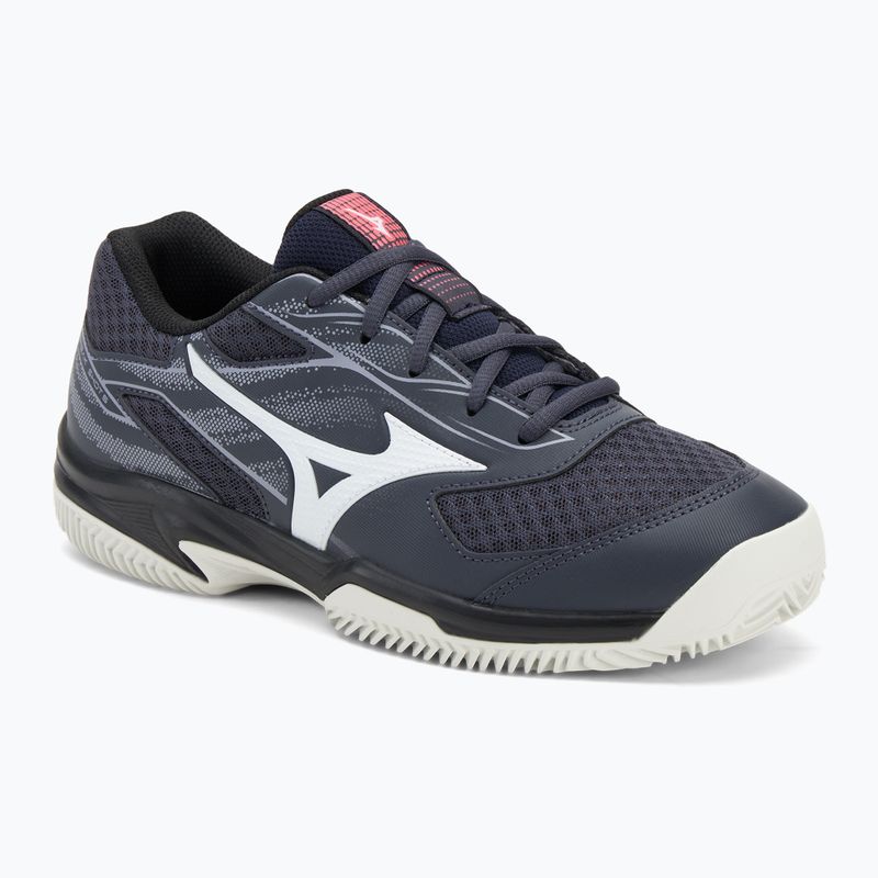 Mizuno Break Shot 5 CC tennis shoes odyssey gray/white/blue granite