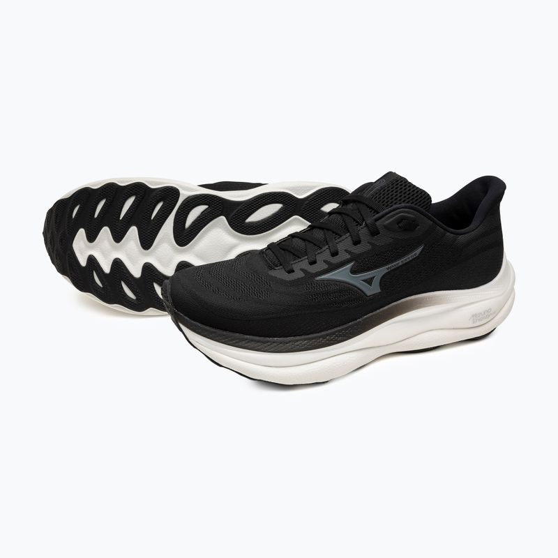 Men's running shoes Mizuno Wave Sky 9 black/metallic grey/black sand 9