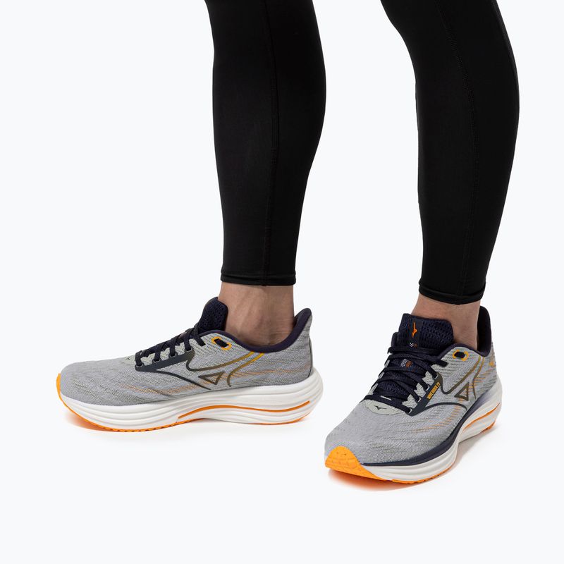 Men's running shoes Mizuno Wave Rider 29 harbor mist/baritone blue/tang orange 15