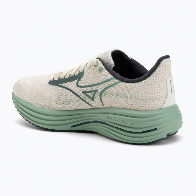 Men's running shoes Mizuno Wave Rider 29 white/bistro green/creme de me 3
