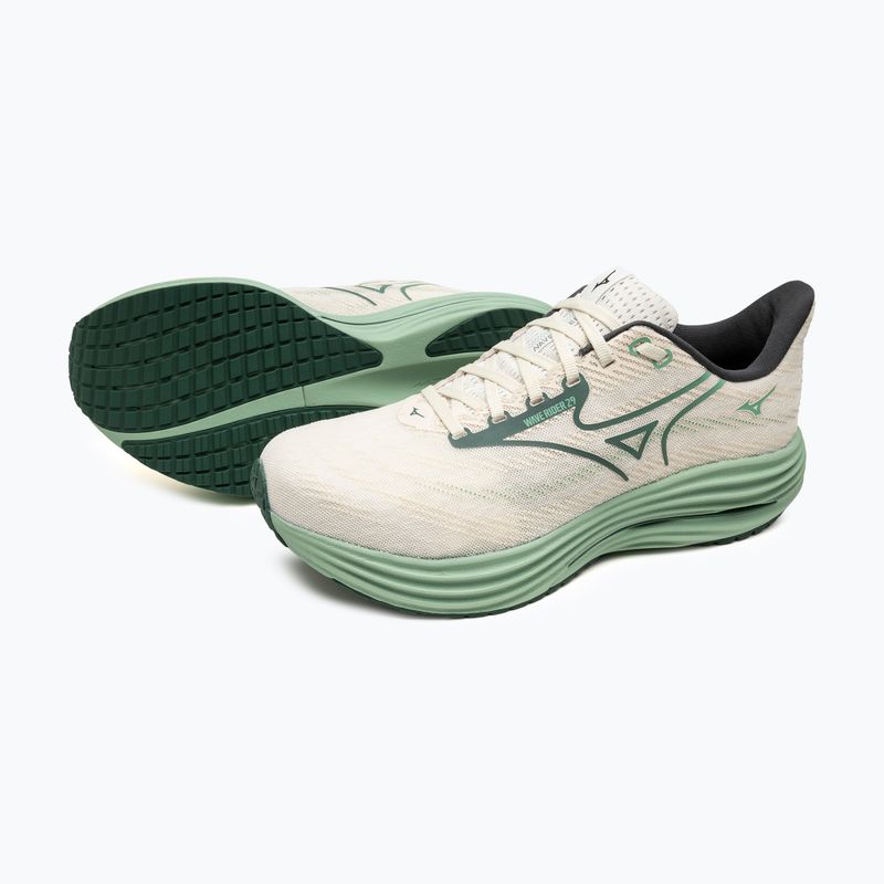 Men's running shoes Mizuno Wave Rider 29 white/bistro green/creme de me 8