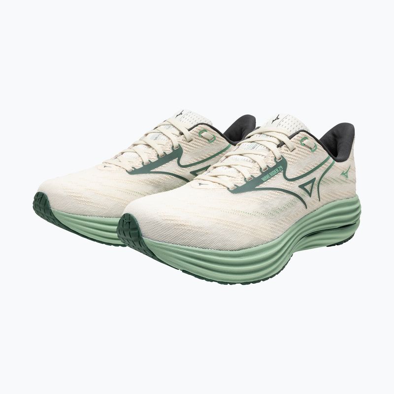 Men's running shoes Mizuno Wave Rider 29 white/bistro green/creme de me 9