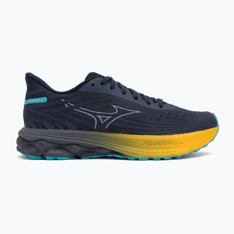 Men's running shoes Mizuno Wave Skyrise 6 odyssey gray/icelandic blue/citrus 2
