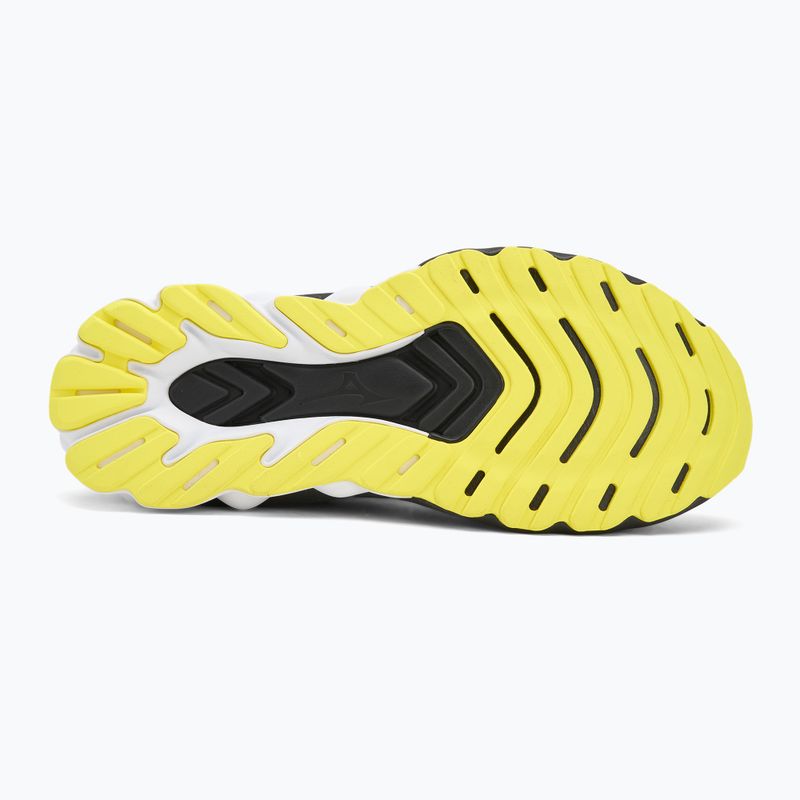 Men's running shoes Mizuno Wave Skyrise 6 black/harbor mist/lemon tonic 4