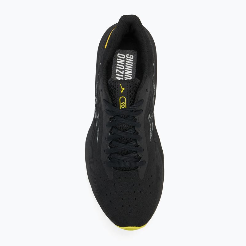 Men's running shoes Mizuno Wave Skyrise 6 black/harbor mist/lemon tonic 5