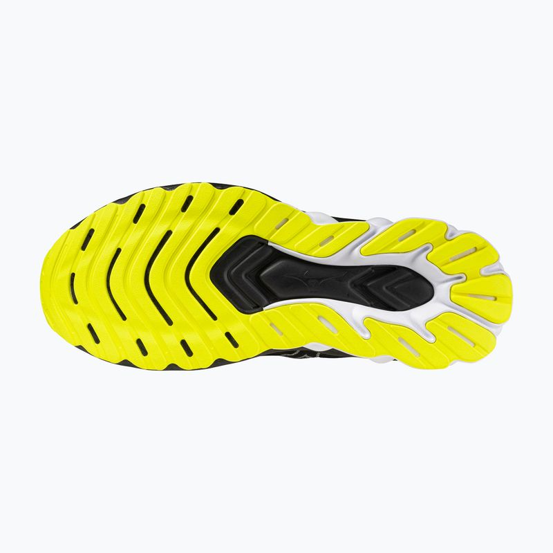 Men's running shoes Mizuno Wave Skyrise 6 black/harbor mist/lemon tonic 11