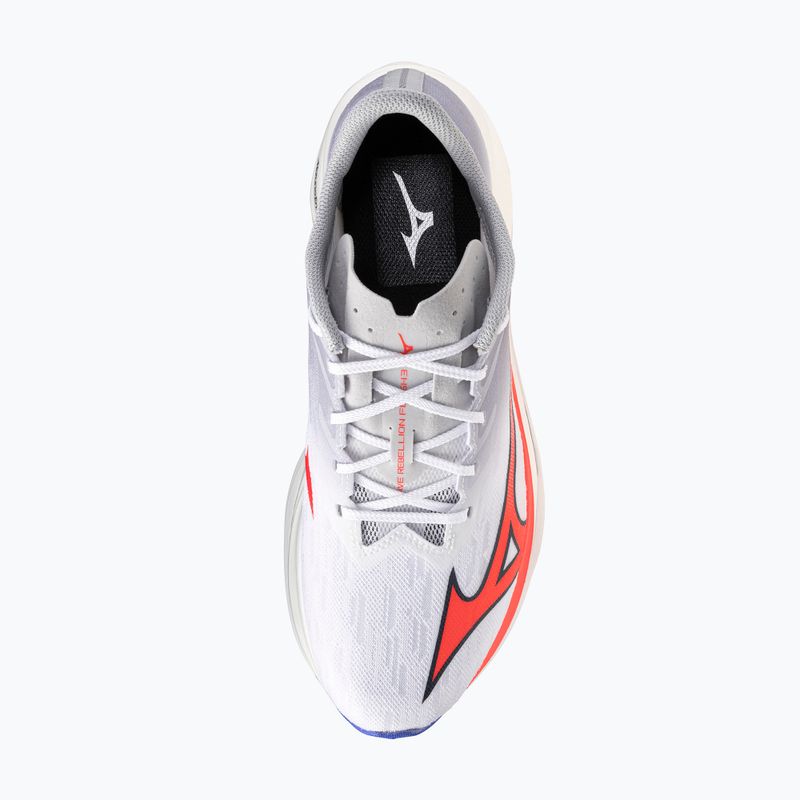 Men's running shoes Mizuno Wave Rebellion Flash 3 white/fiery coral 2/iris bloom 7