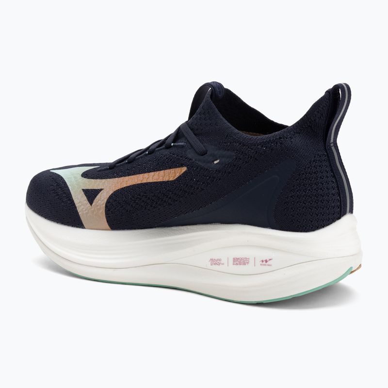 Mizuno Neo Vista 2 running shoe white/white/iris bloom baritone blue/baritone blue/tangello 3