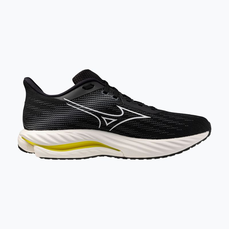 Men's running shoes Mizuno Wave Inspire 21 black/white/vibrant yellow 9
