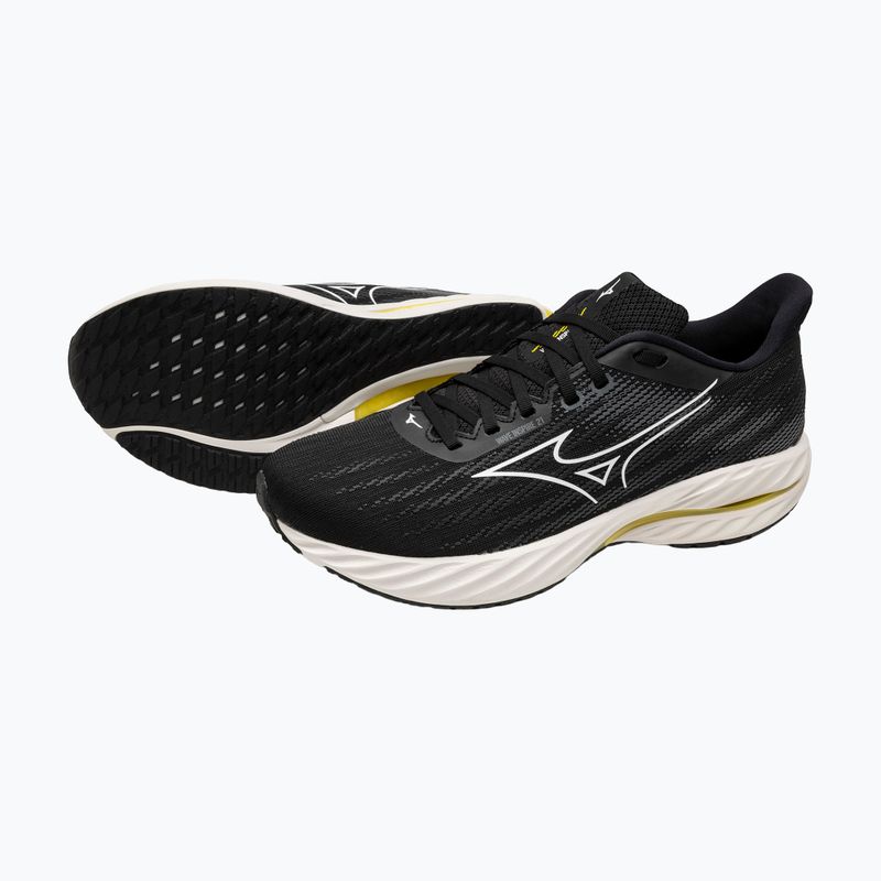 Men's running shoes Mizuno Wave Inspire 21 black/white/vibrant yellow 16