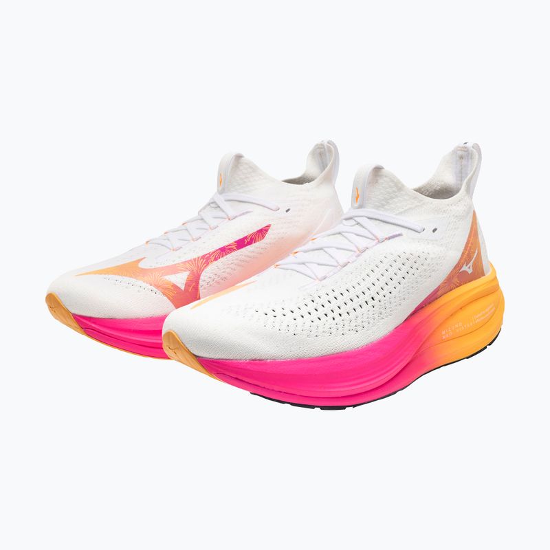 Mizuno Neo Vista 2 white/white/pink tetra running shoe 8