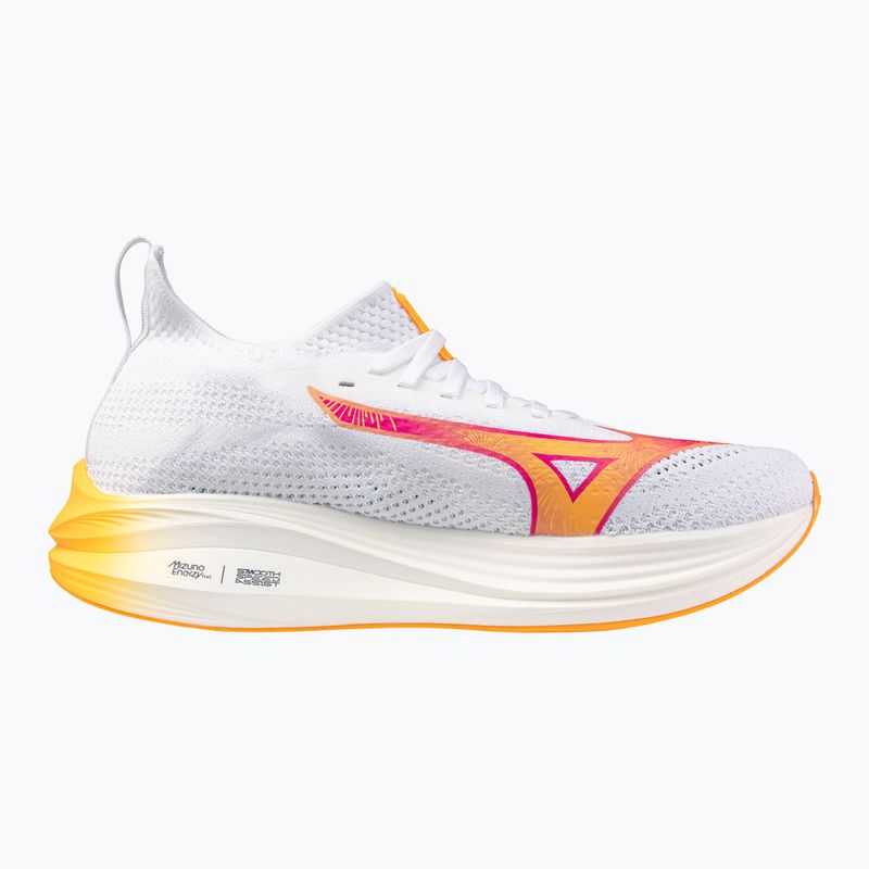 Mizuno Neo Zen white/tang orange/pink tetra running shoe 9