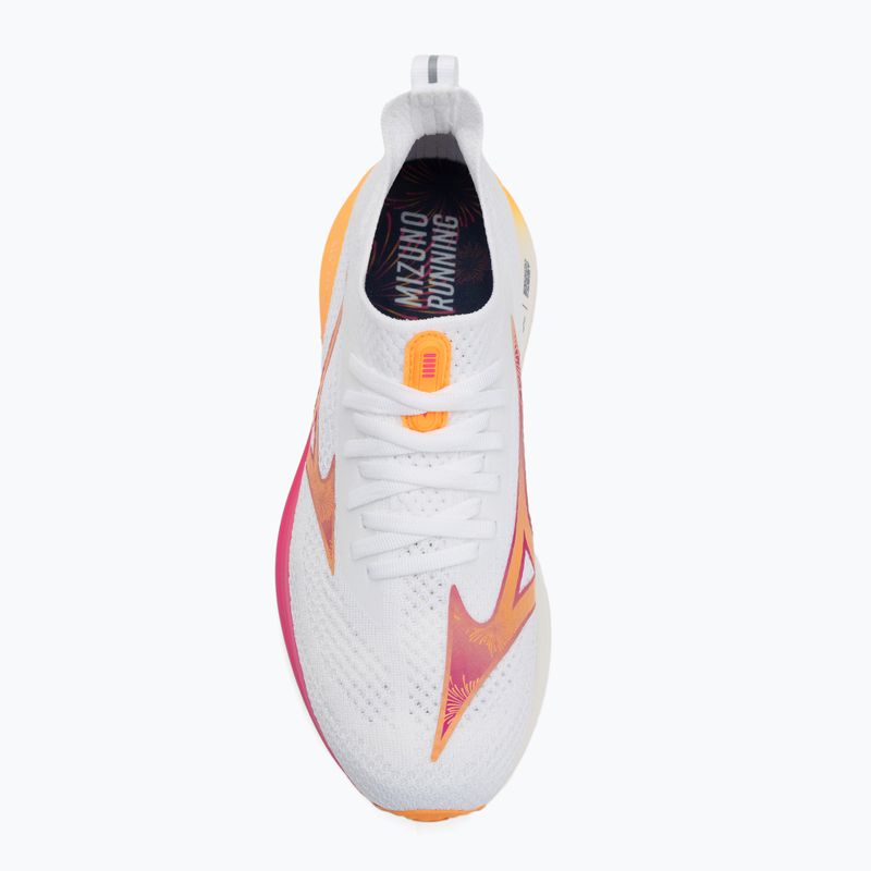 Mizuno Neo Zen white/tang orange/pink tetra running shoe 5