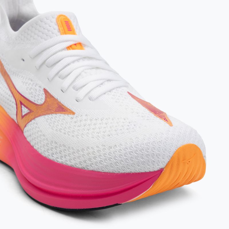 Mizuno Neo Zen white/tang orange/pink tetra running shoe 7