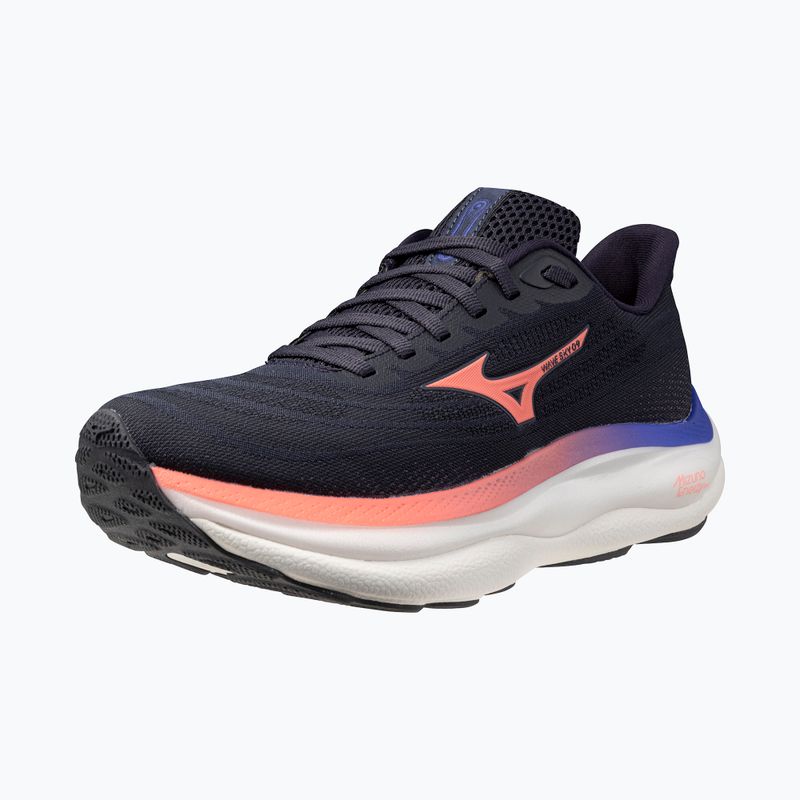 Women's running shoes Mizuno Wave Sky 9 odyssey gray/striking coral/iris bloom 4