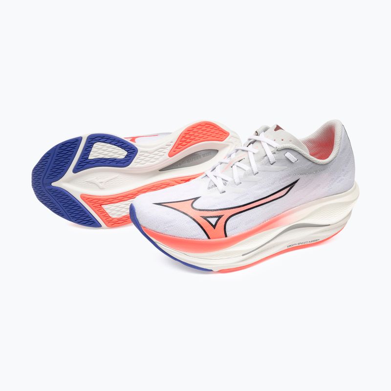 Women's running shoes Mizuno Wave Rebellion Flash 3 white/striking coral/iris bloom 16