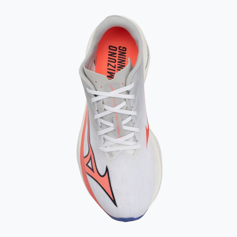Women's running shoes Mizuno Wave Rebellion Flash 3 white/striking coral/iris bloom 5