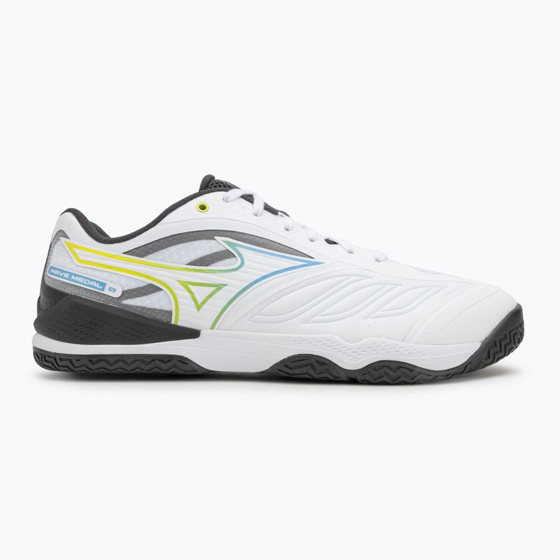 Mizuno Wave Medal 8 tennis shoes white/all aboard/black sand 2
