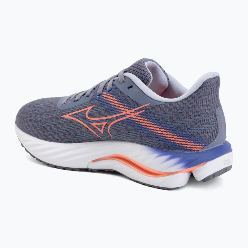 Women's running shoes Mizuno Wave Inspire 21 blue granite/striking coral/irisbloom 3