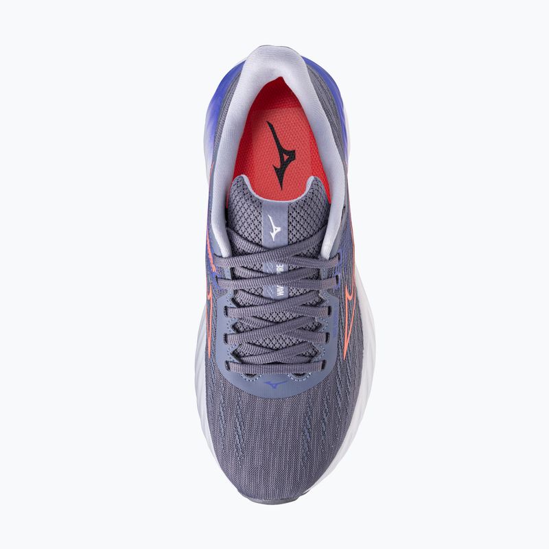 Women's running shoes Mizuno Wave Inspire 21 blue granite/striking coral/irisbloom 6