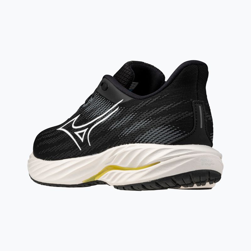 Women's running shoes Mizuno Wave Inspire 21 black/white/vibrant yellow 4