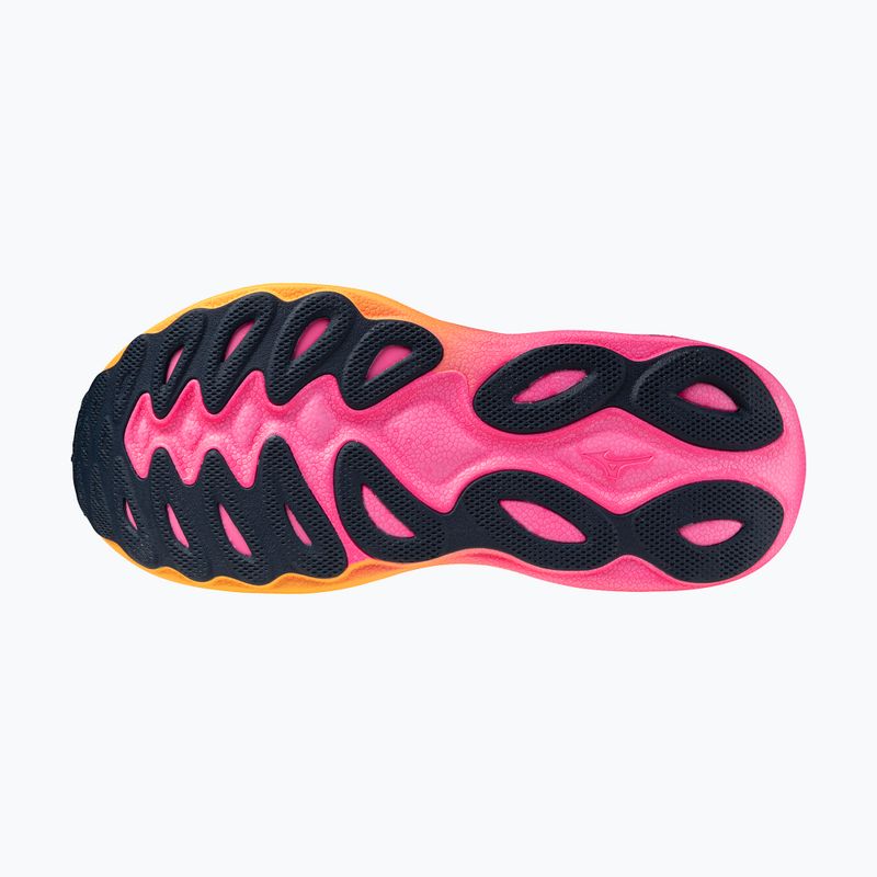 Mizuno Wave Sky 9 white/tang orange/pink tetra running shoe 6