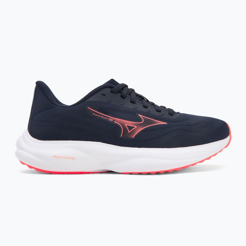 Women's running shoes Mizuno Revolt 4 baritone blue/striking coral/bluegranite 2