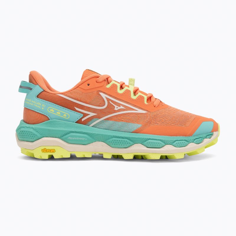 Women's running shoes Mizuno Wave Mujin 11 fresh salmon/pristine/sharp green 2