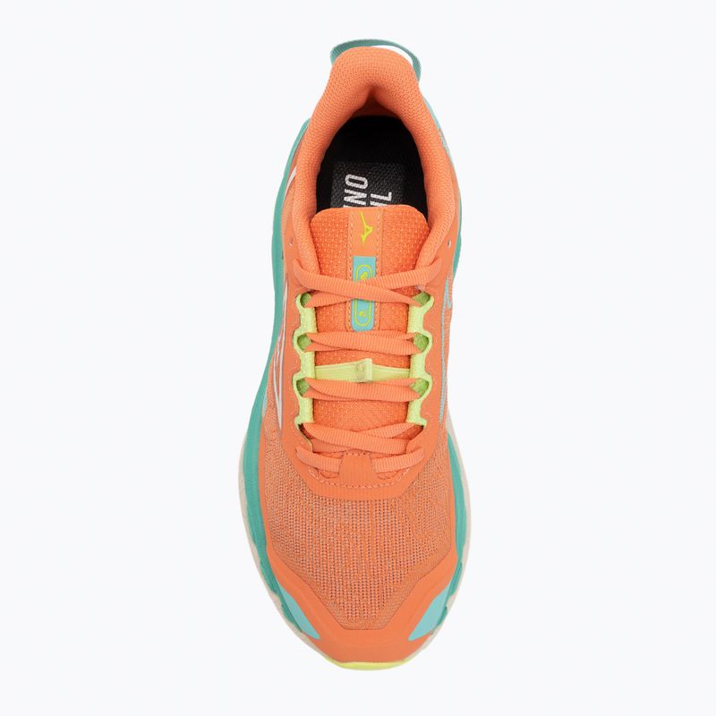 Women's running shoes Mizuno Wave Mujin 11 fresh salmon/pristine/sharp green 5