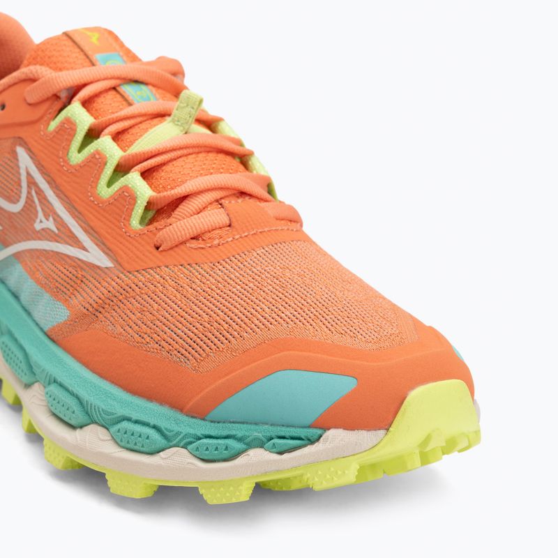 Women's running shoes Mizuno Wave Mujin 11 fresh salmon/pristine/sharp green 7