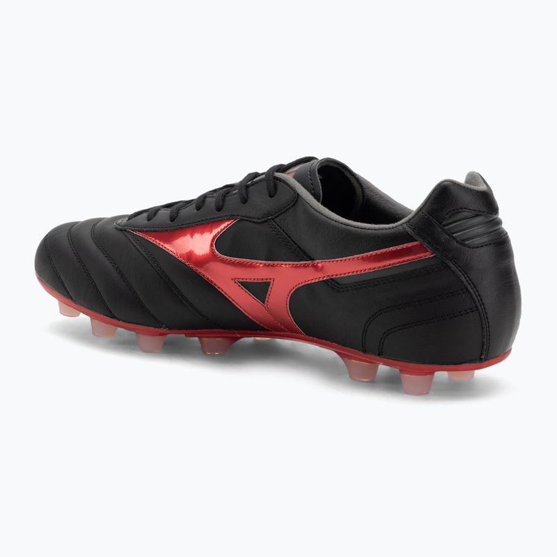 Men's Mizuno Morelia II Elite FG football boots black/morelia 40th red/black sand 3