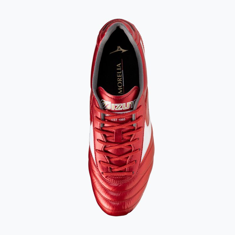 Mizuno Morelia II Elite FG men's football boots 40th red/white/black 12
