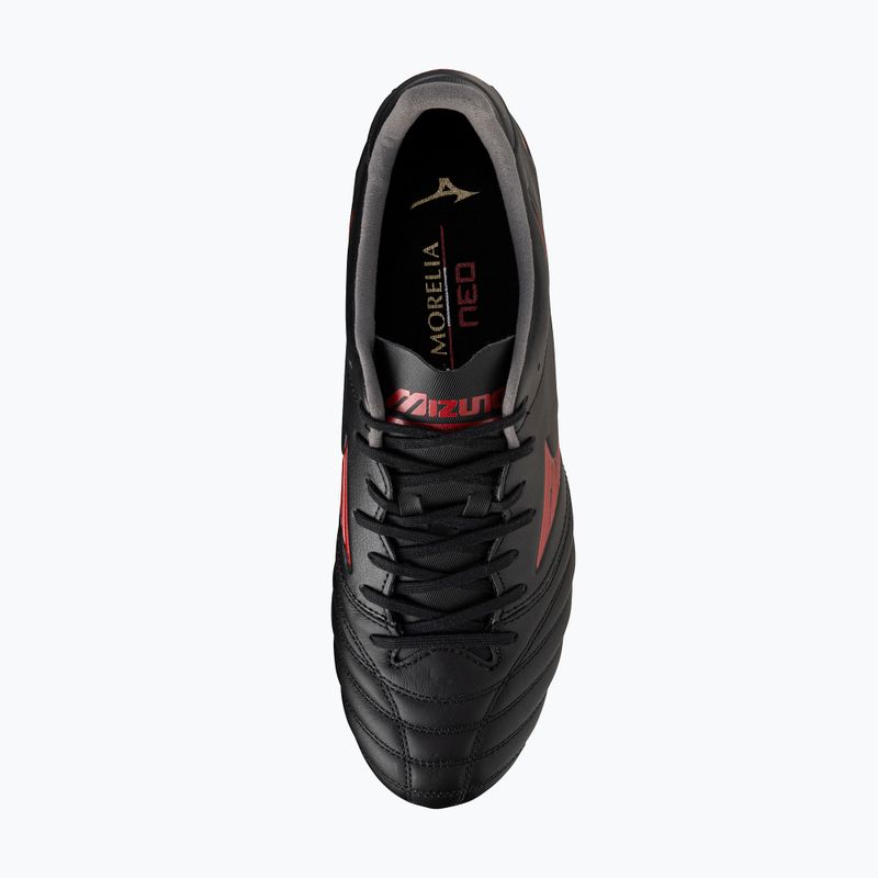 Men's Mizuno Morelia Neo IV Pro MD football boots black/morelia 40th red/black 12