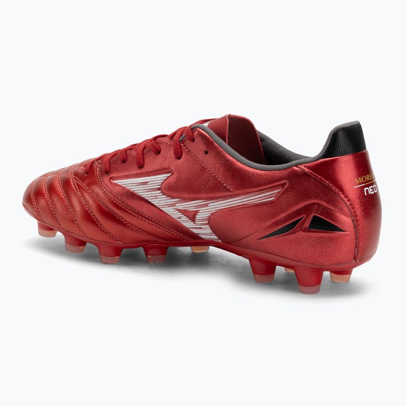 Men's Mizuno Morelia Neo IV Pro MD football boots 40th red/white/black 3
