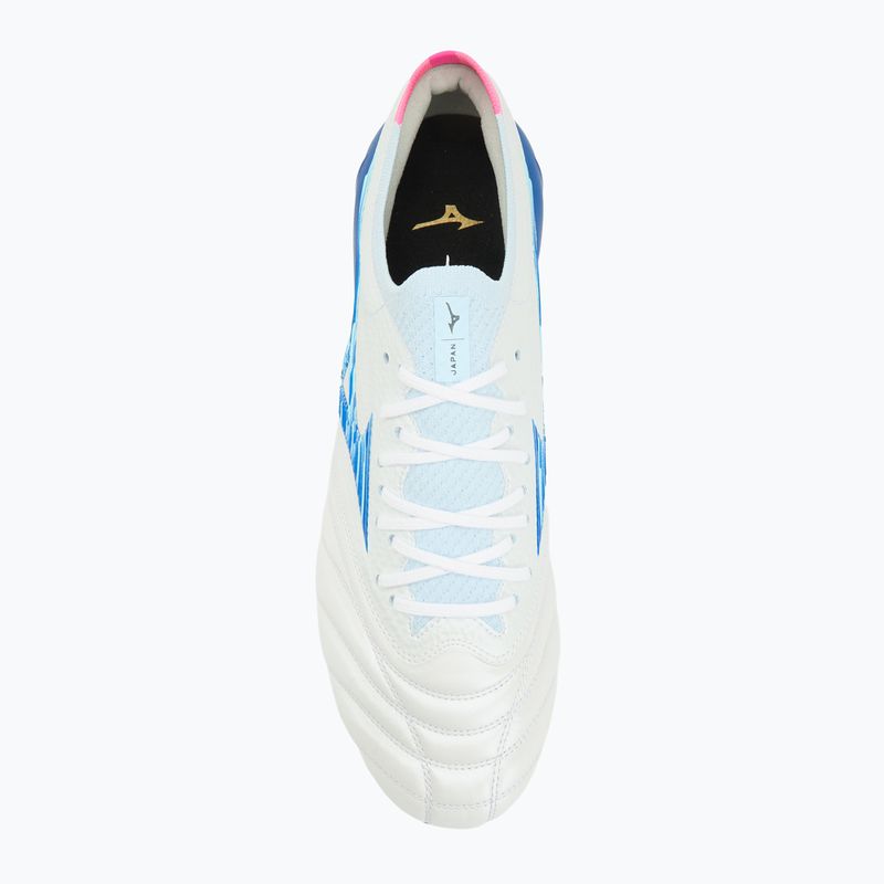 Men's football boots Mizuno Morelia Neo IV β Japan Md white/tanager turquoise/pink tetra 5