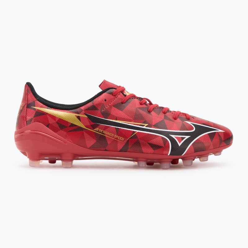 Mizuno Alpha II Select AG morelia 40th red/black/gold football boots 2