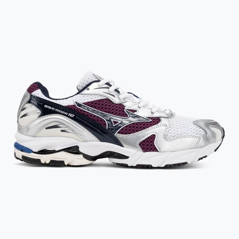 Shoes Mizuno Wave Rider 10 white/baritone blue/dark purple 2