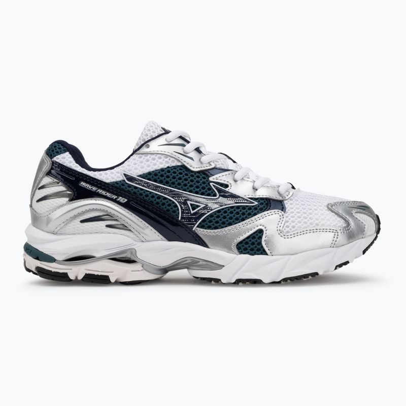 Shoes Mizuno Wave Rider 10 white/baritone blue/deep teal 2