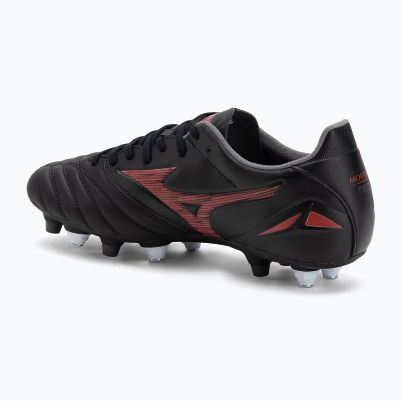 Men's Mizuno Morelia Neo IV Pro Mix black/morelia 40th red/black football boots 3