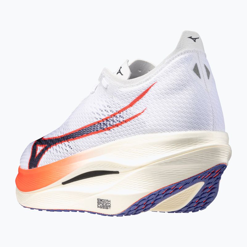 Mizuno Wave Rebellion Pro 3 running shoe white/baritone blue/fiery cora 4