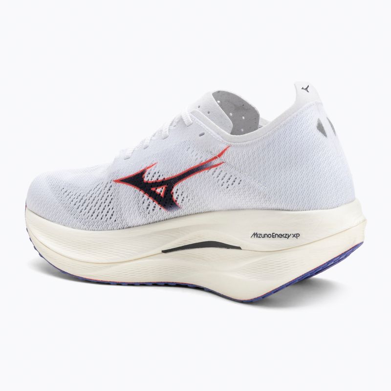 Mizuno Wave Rebellion Pro 3 running shoe white/baritone blue/fiery cora 3