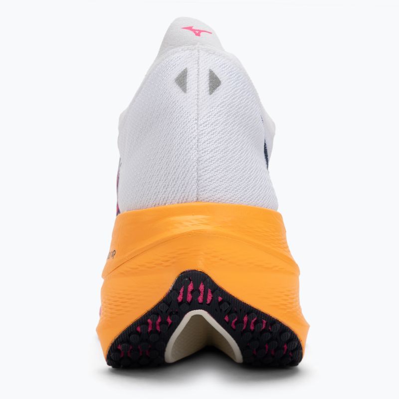 Mizuno Wave Rebellion Pro 3 running shoe white/pink tetra/tang orange 6