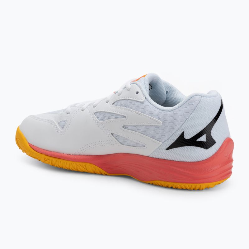 Mizuno Thunder Blade Z white/fiery coral 2/citrus volleyball shoe 3