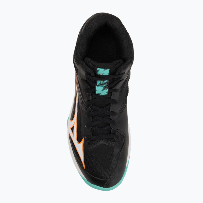 Mizuno Thunder Blade Z Mid volleyball shoe black/tangelo/ice green 5