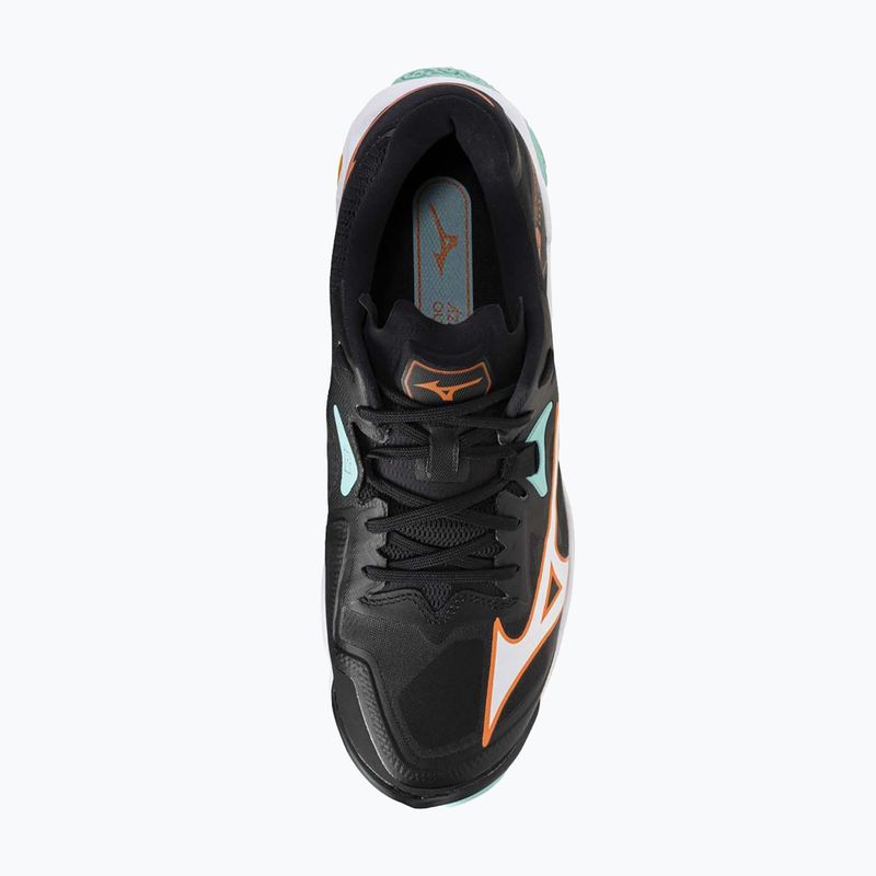 Mizuno Wave Lightning Z8 volleyball shoes black/tangelo/ice green 5