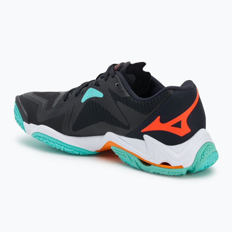 Mizuno Wave Lightning Z8 volleyball shoes black/tangelo/ice green 3