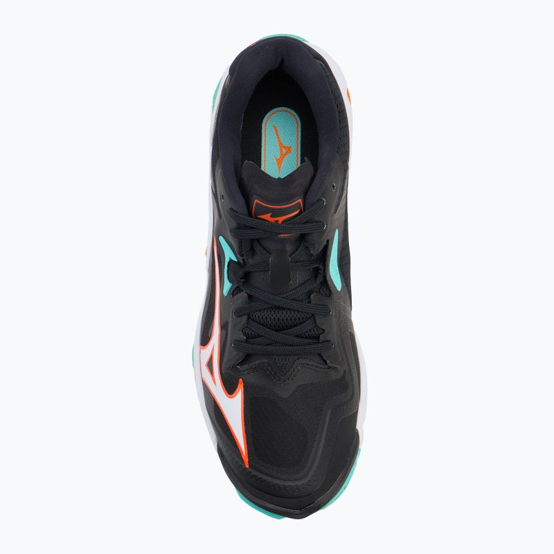 Mizuno Wave Lightning Z8 volleyball shoes black/tangelo/ice green 5
