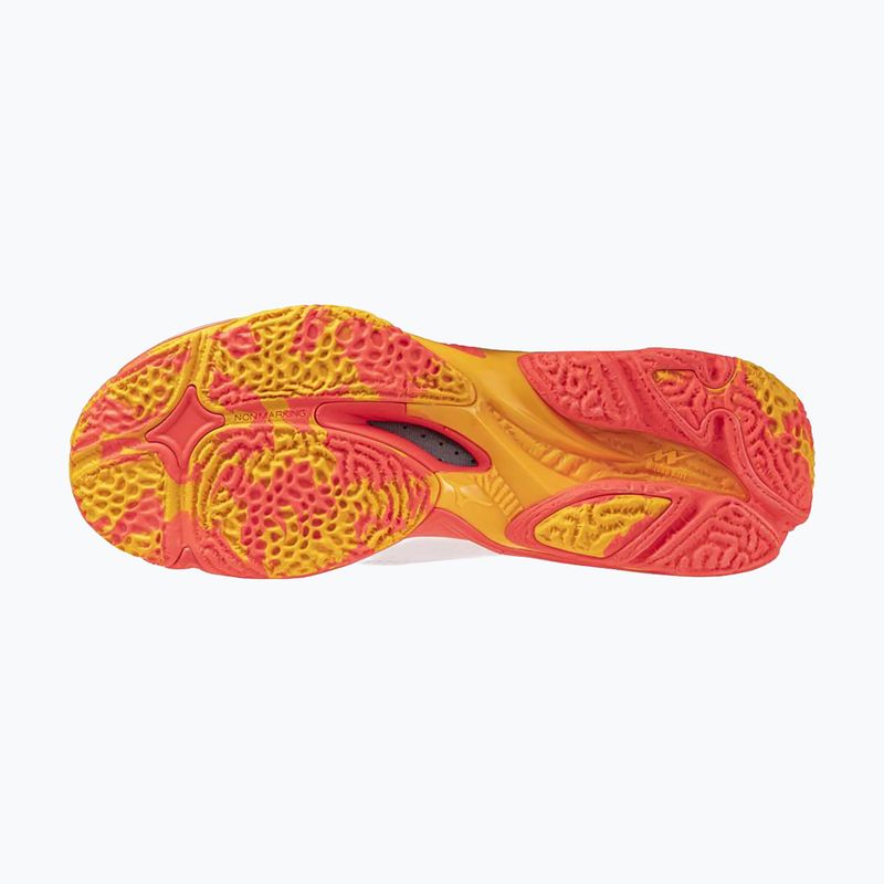Mizuno Wave Lightning Z8 white/fiery coral 2/citrus volleyball shoes 4
