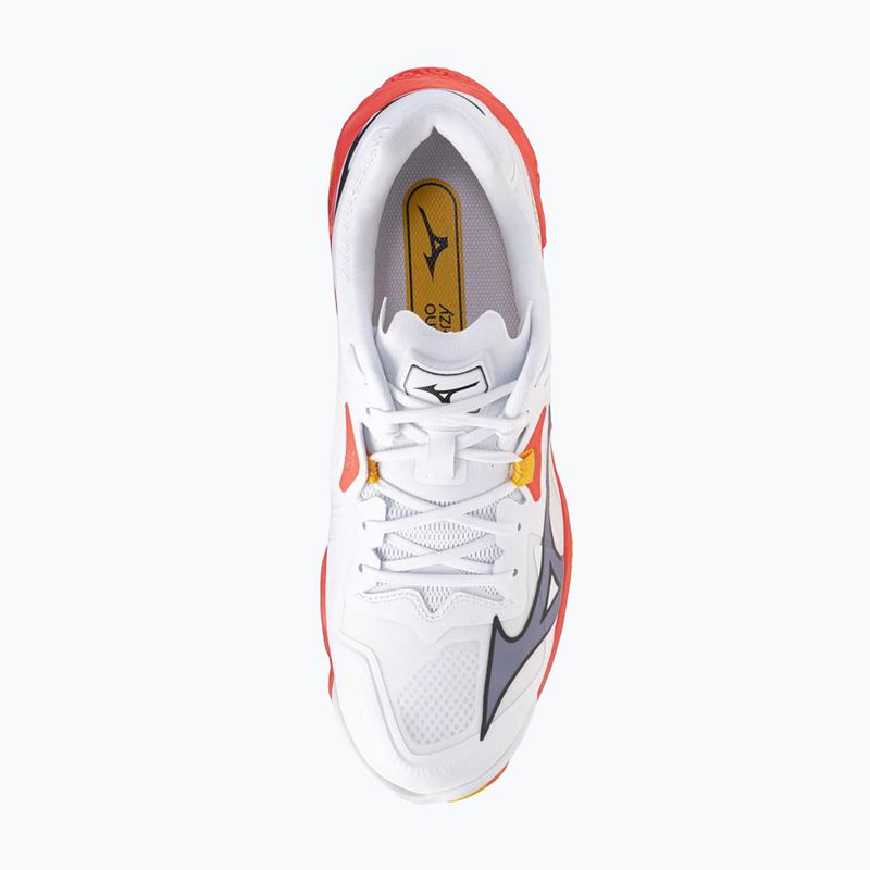 Mizuno Wave Lightning Z8 white/fiery coral 2/citrus volleyball shoes 5