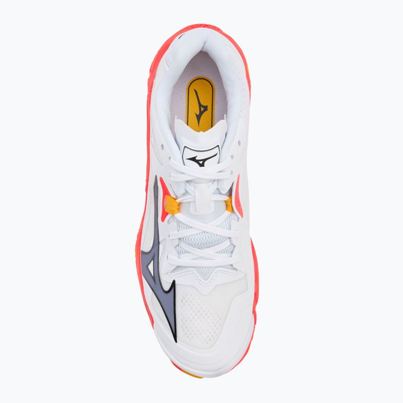 Mizuno Wave Lightning Z8 white/fiery coral 2/citrus volleyball shoes 5